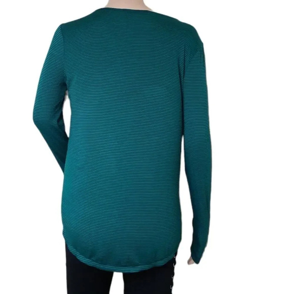 Loft Green Long Sleeve Striped Top - Picture 3 of 7